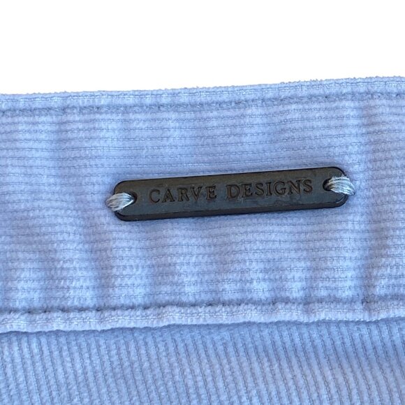 Carve Designs Oahu Corduroy Bermuda Mid Rise Raw Hem Loose Fit Cut-Off Shorts-6 - Picture 4 of 8